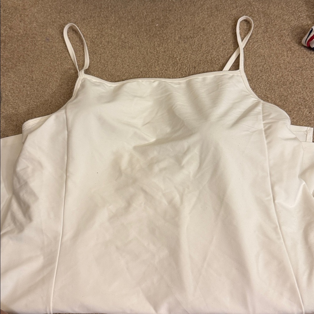 White Spaghetti Strap athletic dress